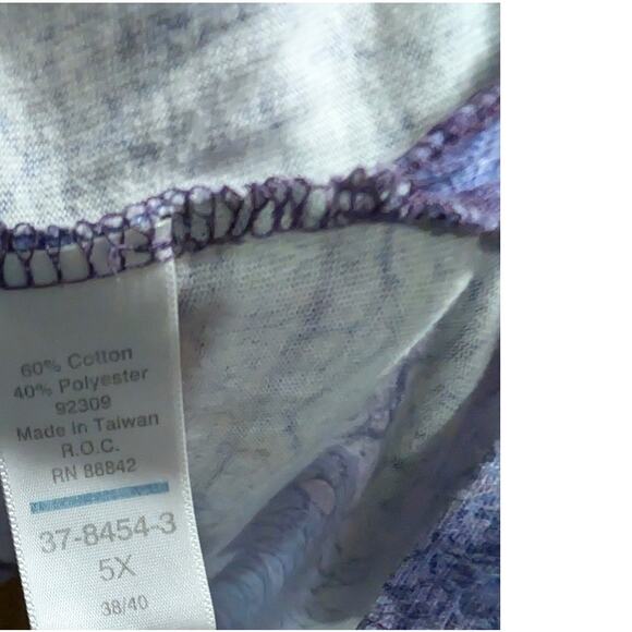 Woman Within Shirt Plus Size 4X XXXX 34 36 Purple Top Blouse Plus Freebie 5x - Picture 7 of 7